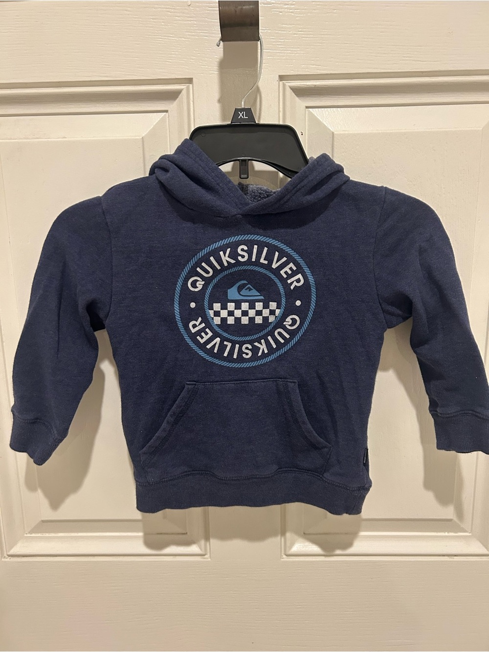 Quiksilver Dark Navy Kids Hoodie with Light Blue Circular Logo